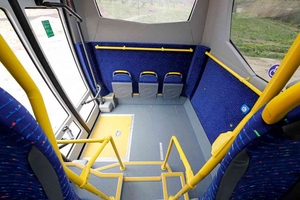 (Rear low entry Iveco Daily 70C city bus with electric access doors omicar [de])