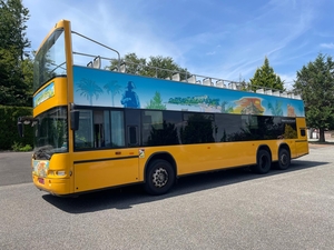 Seitenansicht des Neoplan N442 91-sitzigen Doppeldecker-Sightseeing-Busses